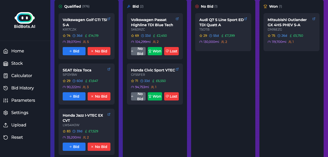 BidBots Dashboard